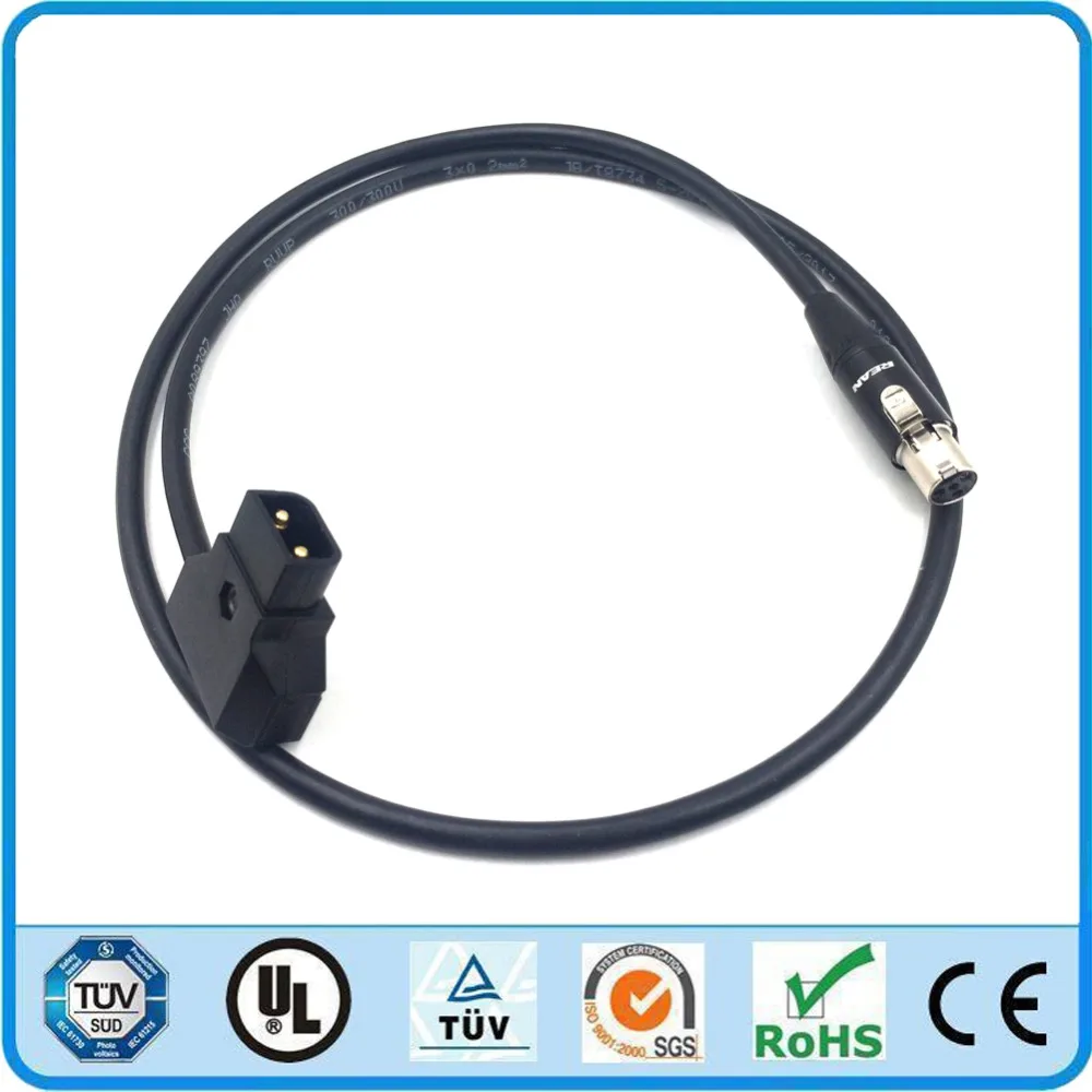 ARRI камеры TVlogic монитор 12 В кабель питания для монитора D TAP Neutrik REAN RT4FC B Mini XLR разъем 4