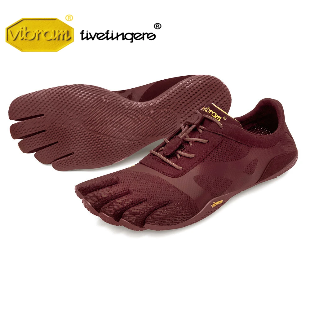 Vibram Fivefinger 2019 KSO EVO XS TREK Women Sneakers Burgundy Mesh Five Fingers Fast Lacing Slip Indoor Fitness Rubber Shoe