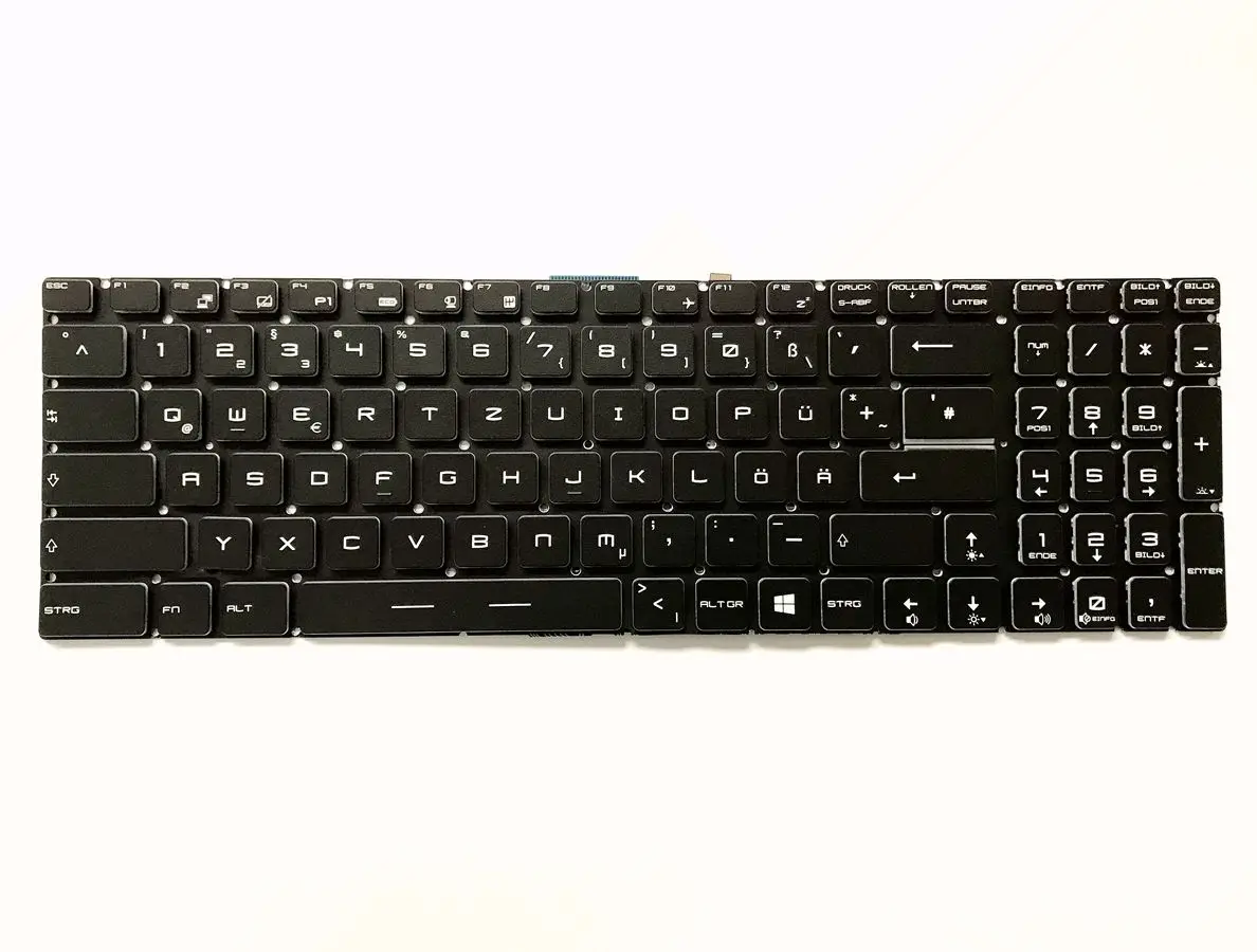 Новый Deutsch Tastatur для MSI Gaming GT62 GT72 GE62 GE72 GS60 GS70 GL62 GL72 GP62 GP72 CX62 WS60 с Цветной подсветкой |