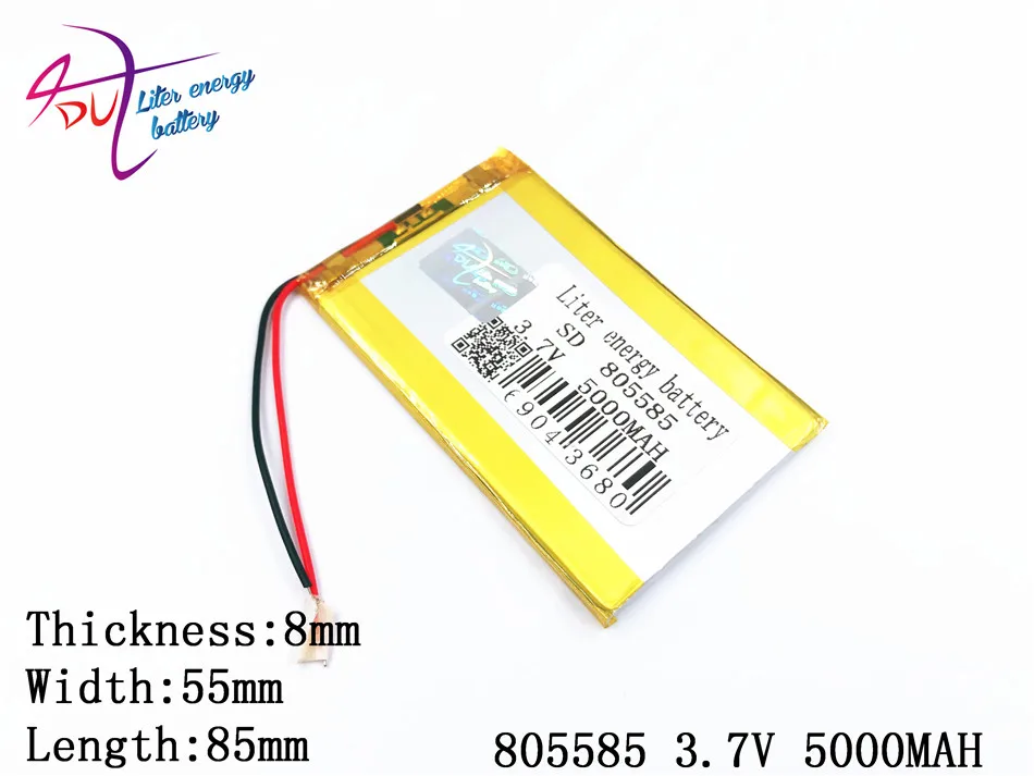 Лучший аккумулятор бренд 3 7 V 5000 mAH 805585 полимер литий-ионный/литий-ионный для