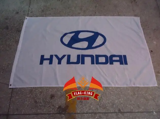 

HY hyundai car racing team flag,hyundai car club banner,90*150CM polyster flagking brand flag