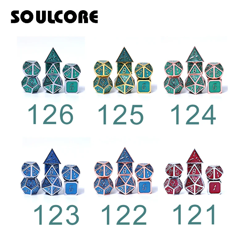 D&ampd metal dice set RPG polyhedral dungeons &amp dragons DND dices tabletop game zinc alloy pattern multi-color optional d20 6 10 12 | Спорт