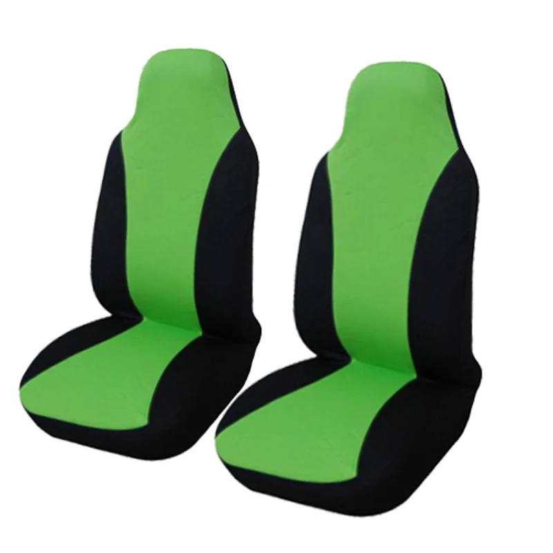 Green AUTOYOUTH 2 шт. переднее сиденье автомобиля 5 цветов Универсальный подходит для lada Honda сиденье Toyota Чехлы для автомобиля Стайлинг - Название цвета: Green