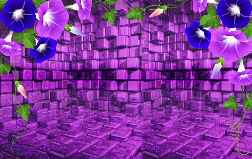 Обои фрески 3d Украшения Дома Morning glory стереоскопические 3D фон фреска фото обои |