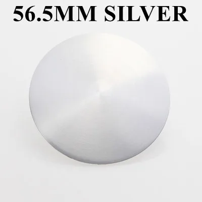 56.5 SILVER Без рисунка Наклейка 45/50/56,5/64,5 мм без логотипа колеса центр Hubcaps серебро/черный/красный/углеродное волокно плоское покрытие - Цвет: 56.5 SILVER
