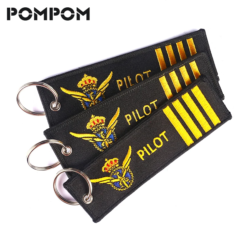 3 PCS/LOT Pilot Key Chain for Motorcycle Chains Aviation Gifts Fashionable Remove Before Flight KeychainEmbroidery Fob | Украшения и
