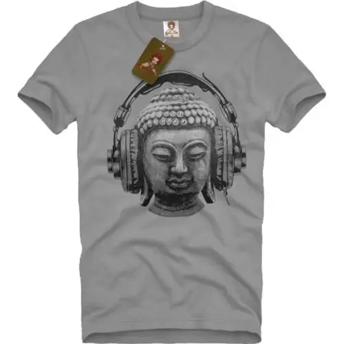 DJ Будда наушники Музыкальный клуб мужская футболка Транс Гоа техно хип хоп Ом рок