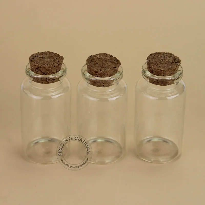 

100pcs/Lot Wholesale 25ml Glass Cork Bottle Empty Sample Vial Home Decoration Wishing Box Refillable Container Small Pot