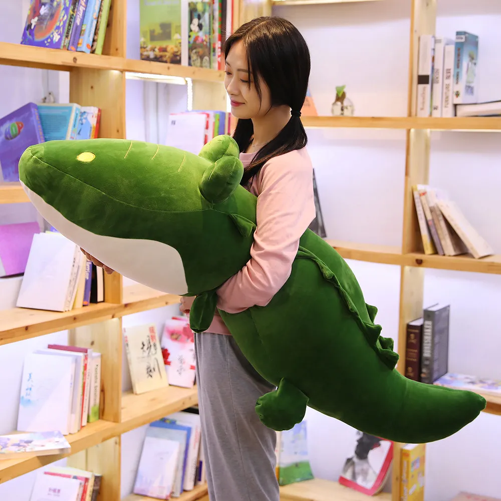 

Large Creative Plush crocodile Cartoon Animal Doll lying tyrannosaurus birthday gift for kids children