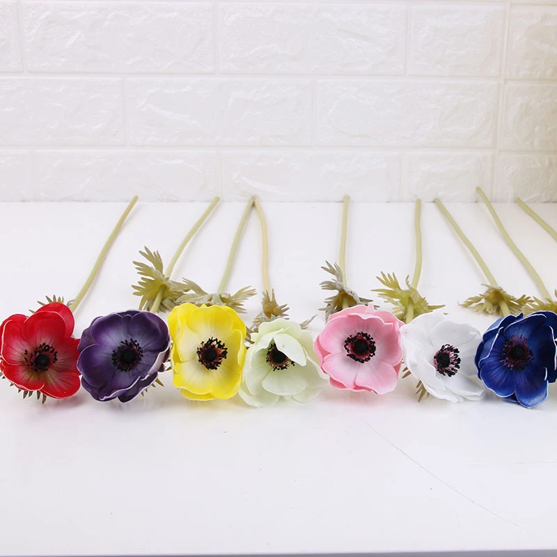 Реалистичный искусственный анемоновый цветок шелковые цветы для свадебного