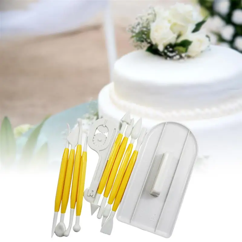 10 Pcs Fondant Tools Clay Modeling Yellow Candy Shaping Sculpting Set Pottery Carving for Ceramics | Дом и сад