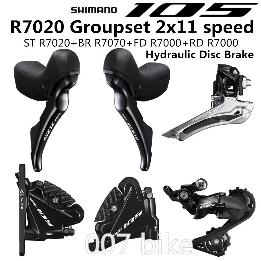 SHIMANO R7020 набор групп 105 R7020 Гидравлический дисковый тормоз переключатель дорожный велосипед R7020 R7070 переключатель Передний Задний переключатель