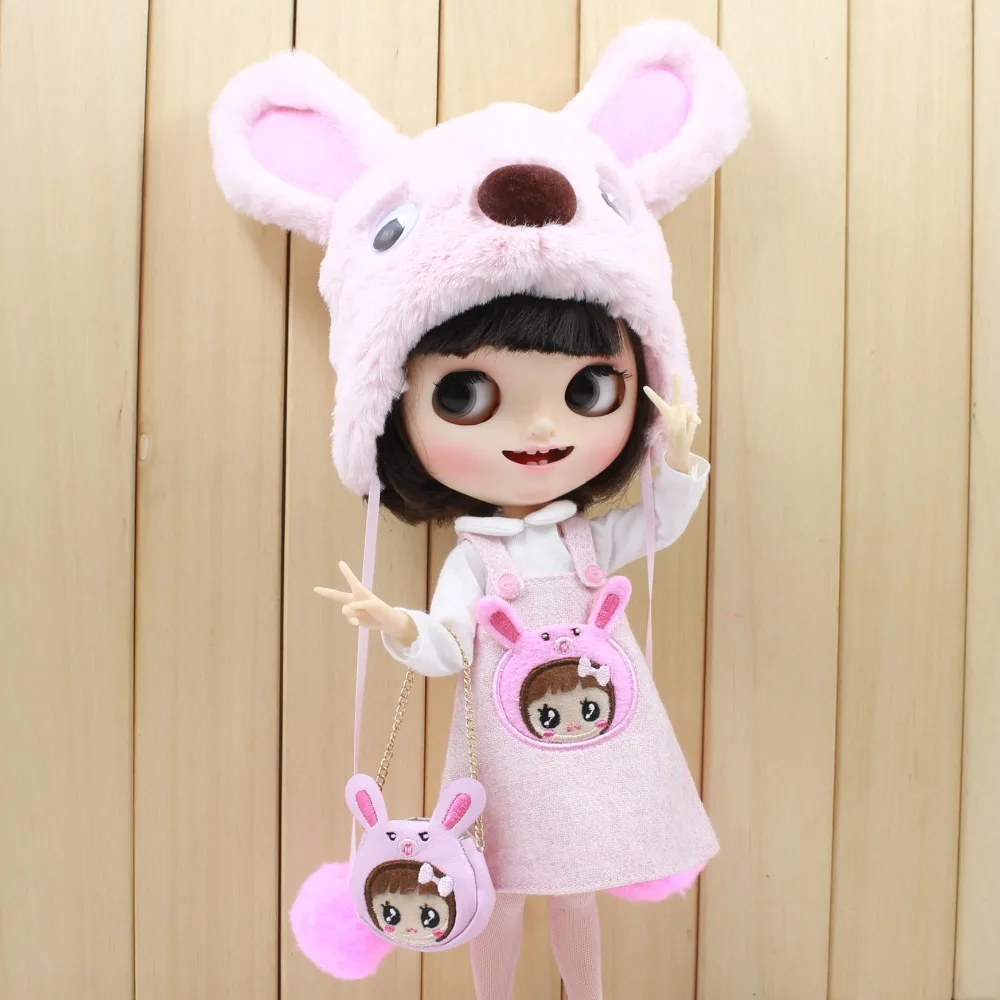 ICY DBS Blyth doll licca милая одежда комплект с розовой собакой костюм медведем сумка