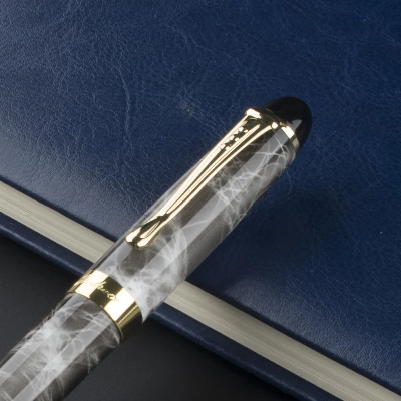 Ручка перьевая JINHAO X450 серого и золотого цвета Канцтовары для школы офиса| |