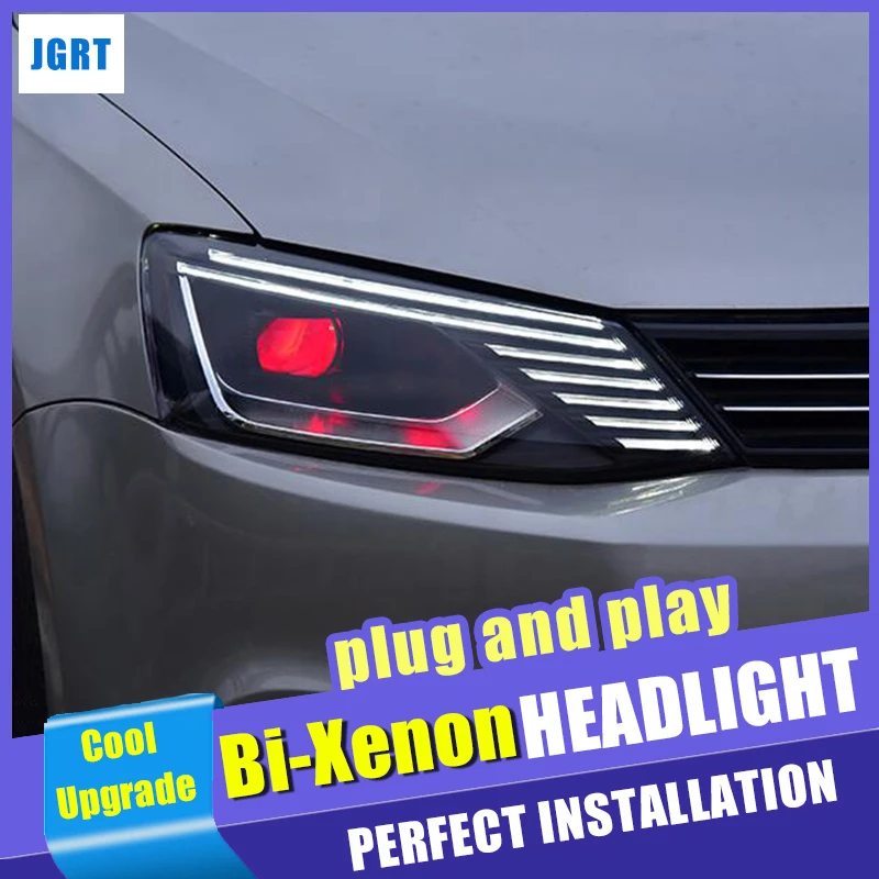 Автомобильные фары Demon eyes для VW Jetta 2012 2018 MK6 биксеноновые линзы светодиодные
