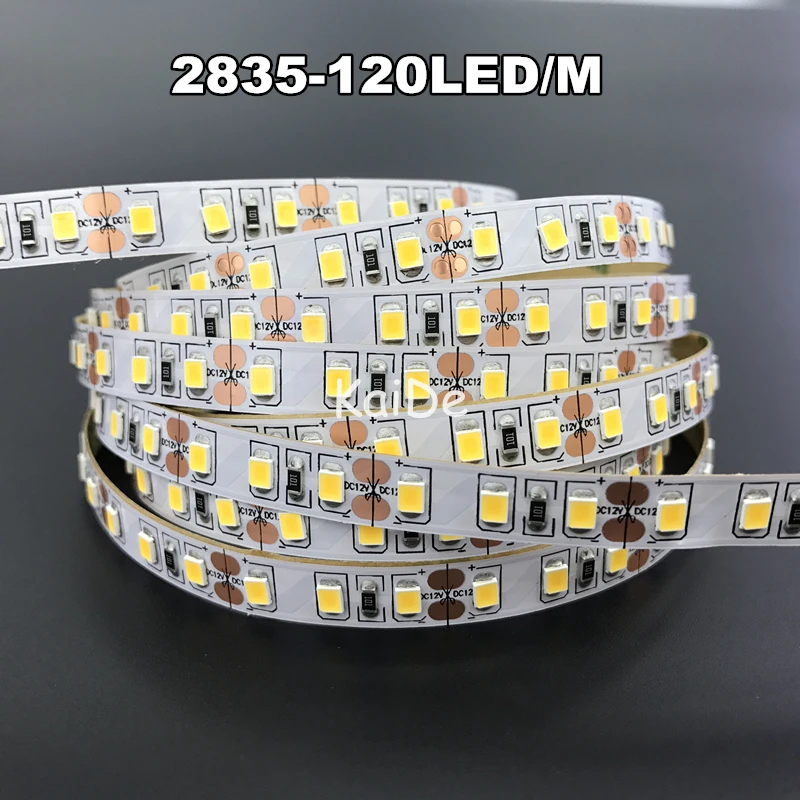 

Светодиодная лента 2835, 12 В, 120 светодиодов/м, 5 м, 600 светодиодов, фоновое освещение для гостиной, комнатный декоративный светильник, белый и те...