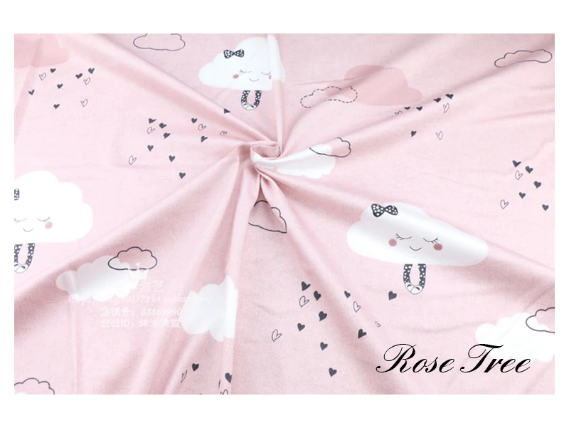 Cotton fabric the cloth Patchwork Fabrics by the meter Fabric for sewing for needlework Cartoon clouds 50*160cm D30