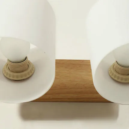 Современный деревянный настенный светильник из дуба s лампа для спальни/ванной