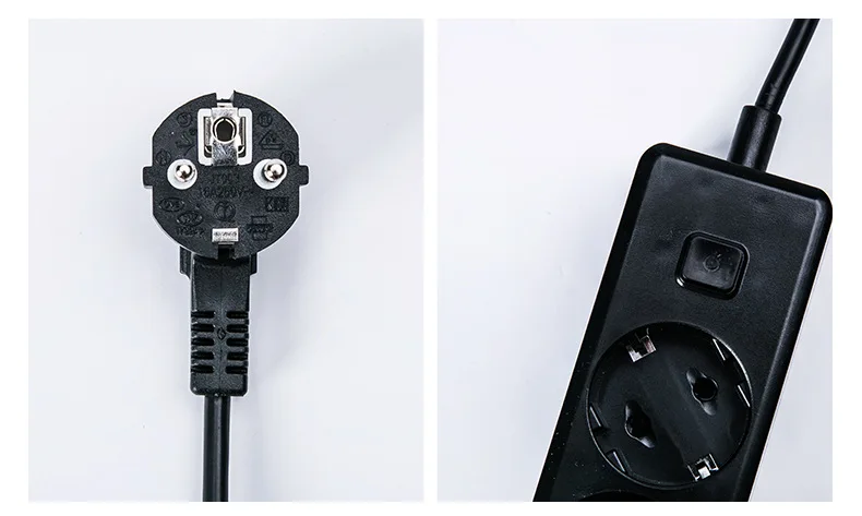 Блок питания 10 А, 3 порта, USB, 3 розетки переменного тока, USB розетка, смарт-удлинитель, Европейская розетка, кнопка питания, защита от перенапряжения