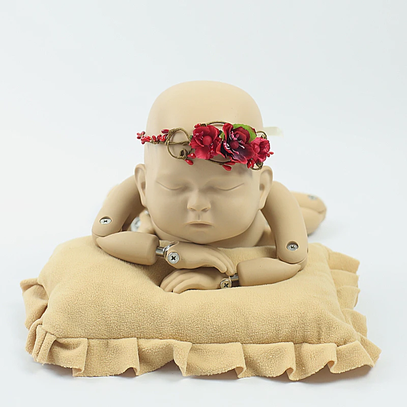 Красная повязка на голову для новорожденных ручной работы головная поддельный