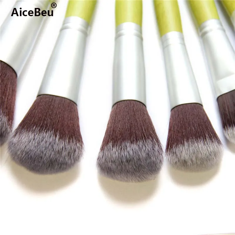AiceBeu 23 шт. зеленая бамбуковая Кисть для макияжа косметика лица набор кистей