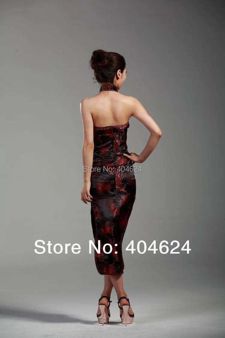 Летнее элегантное платье Ципао в китайском стиле сексуальное без рукавов с