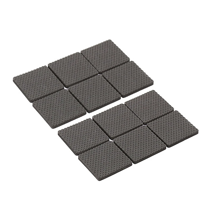 B-12pcs Ножки для стола, защитные коврики для пола, утолщенные невидимые черные мебельные накладки, клейкие Резиновые Нескользящие табуреты, стулья - Color: B-12pcs