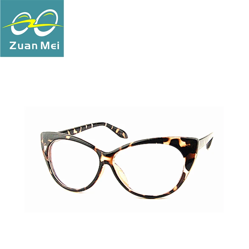 Цзуань МЭИ Leopard оптические очки чтения кадр Для женщин бренд равнине зеркало