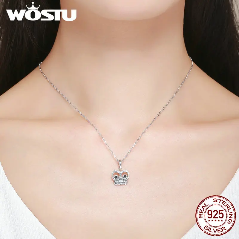 Ожерелье женское из серебра 100% пробы с подвеской в виде совы | Украшения и