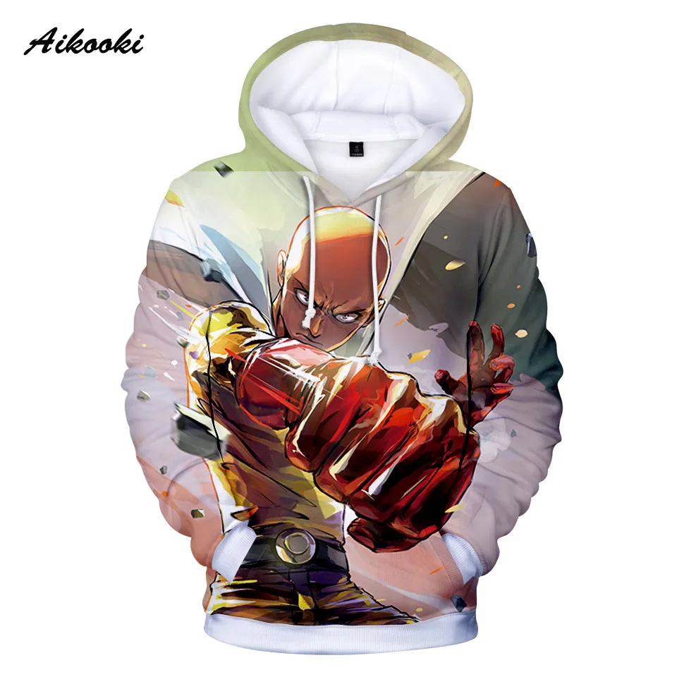 Aikooki One Punch Man Hero Saitama Oppai 3D Косплей-костюмы с капюшоном куртка толстовки Размер для