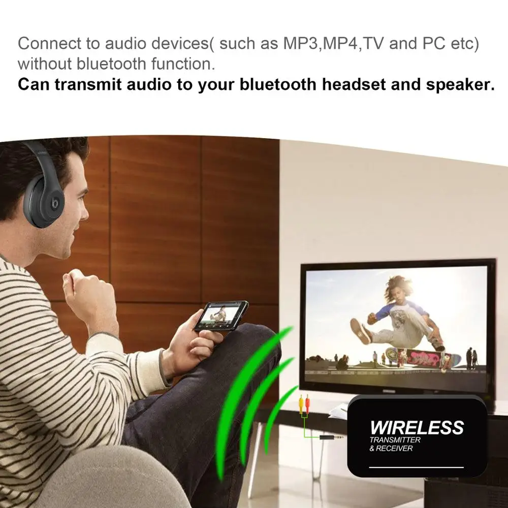 Magift передатчик Bluetooth приемник Беспроводной Адаптер для ТВ 2 в 1 двойной режим