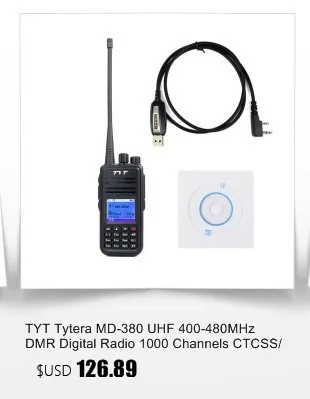 1 пара Radioddity GD-77 Dual Band Dual Time slot цифровой двухстороннее радио иди и болтай Walkie Talkie трансивер DMR Motrobo уровня 1 слой 2 кабеля