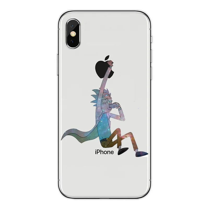 Забавный чехол для телефона с мультипликационным комиксом Рик и Морти iPhone XS Max XR 6
