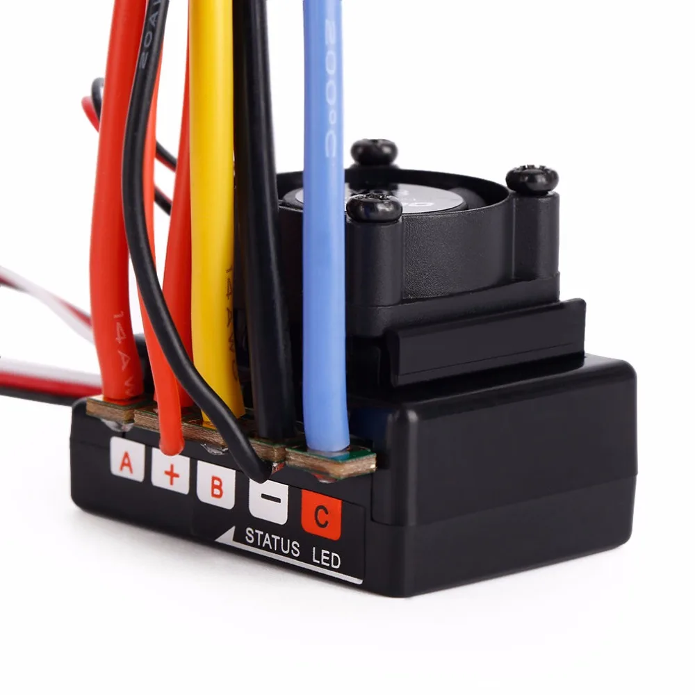 80A ESC Регулируемый Бесщеточный Регулятор скорости с датчиком и для 1/10 бегущего