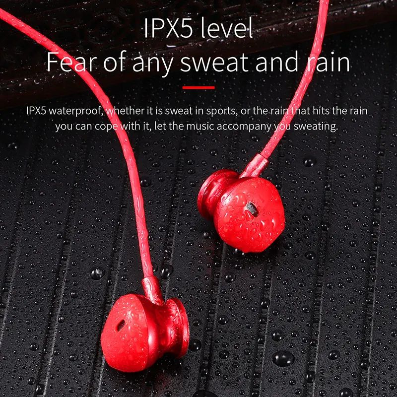 Neckband Беспроводная стерео-гарнитура с Bluetooth 4 2 долгое время ожидания стерео Ipx5