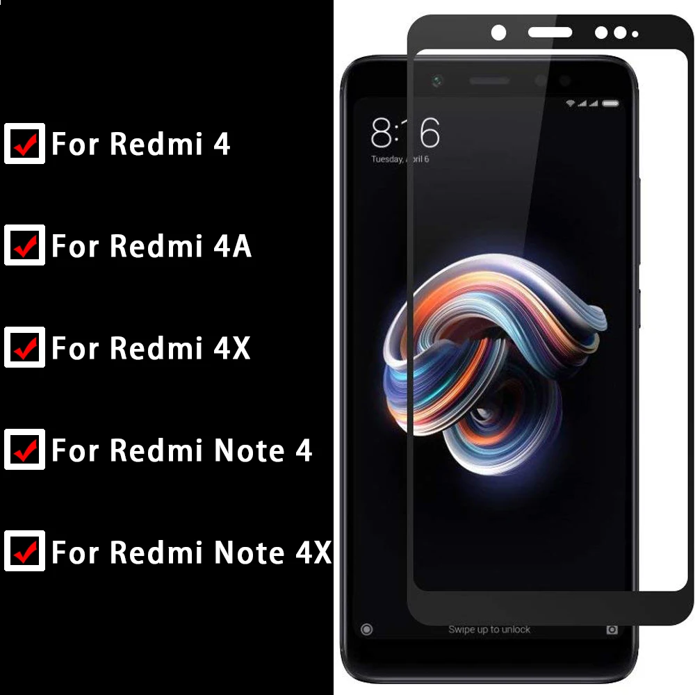 Защитное стекло для xiaomi redmi note 4x redme Стекло xiaomei ksiomi xiomi mi 4 4a remy a x a4 x4 glas | Мобильные