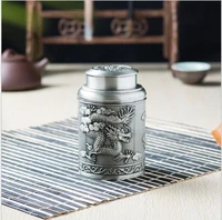 chinese style metal zinc alloy tea box metal storage box tea container tea box organizer for tea storage cyhg03