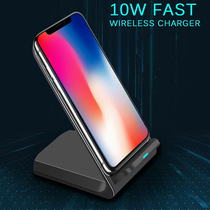 Qi Wireless Charger For iPhone X XS Max XR 8 for Samsung S9 S8 Note 9 Fast Wirless Charging Pad Docking Dock Station | Мобильные