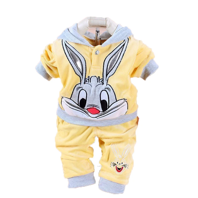 Roupas infantis menino, коллекция года, весенне-осенний Детский костюм с Минни Маус цветная рубашка с длинными рукавами+ штаны, одежда для девочек возрастом от 2 до 8 лет