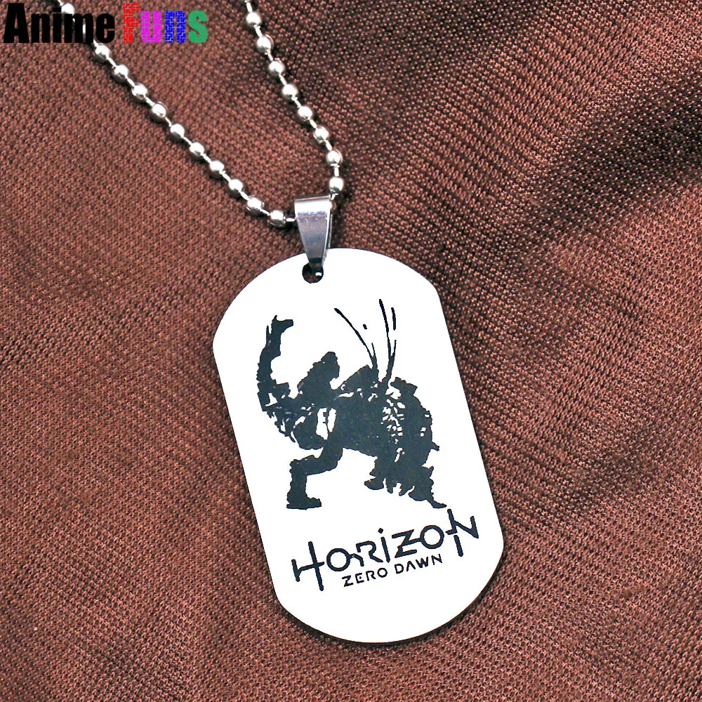 New Game Horizon Zero Dawn Logo Choker Necklace Pendant dog tag Keyring Key Chain Holder Charm Gift Wholesale drop-shipping | Украшения и