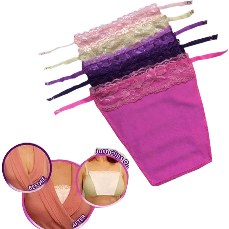1Pcs Lace Mock Clip-on Camisole Bra Insert Overlay Modesty Panel | Дом и сад