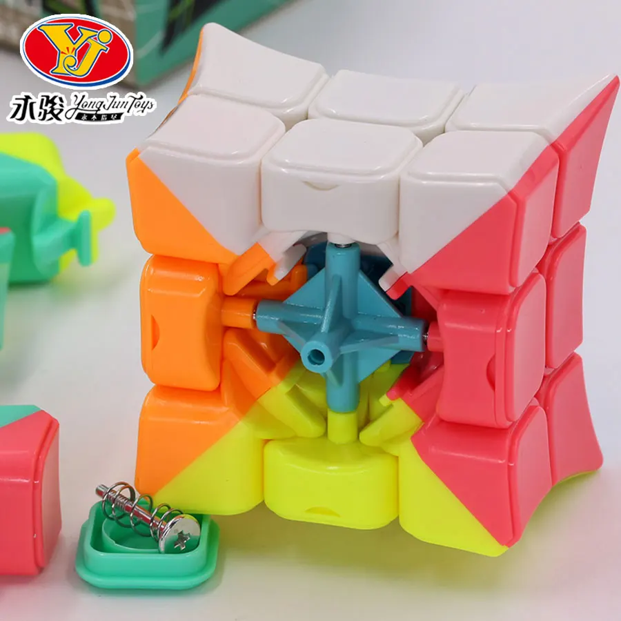 Пазл магический куб Yongjun вогнутый JinJiao 3x3x3*3 333 3 слоя без наклеек профессиональные