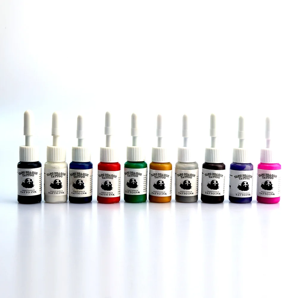 Перманентный макияж тату чернила 10 цветов микро Топ Набор пигментов для боди