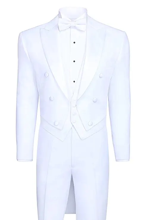 2018 Men's Fashion 3 Piece Black Tuxedo Tails Includes Tailcoat Vest&amp Formal Pants | Мужская одежда