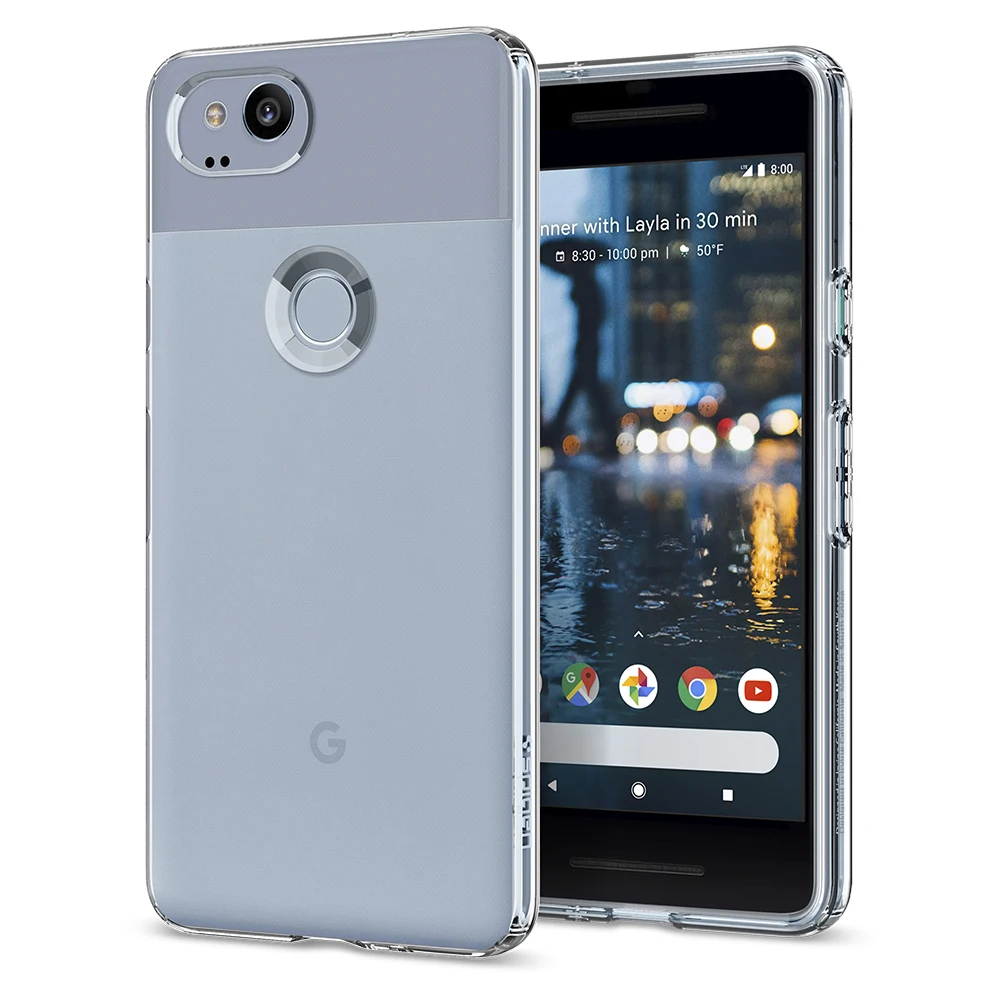 100% Оригинальный чехол SPIGEN Google Pixel 2 прозрачный с жидким кристаллом F16CS22272|case