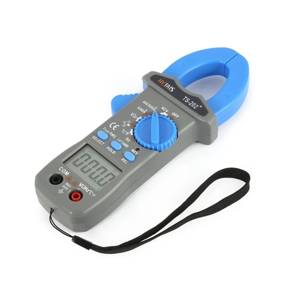 TS202+ Digital Clamp Meter True RMS Multimeter AC/DC Frequency NCV Resistor Capacitor Diode temperature Tester