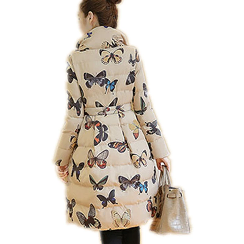 Модные куртки и пальто для девочек новое зимнее средней длины куртка размера