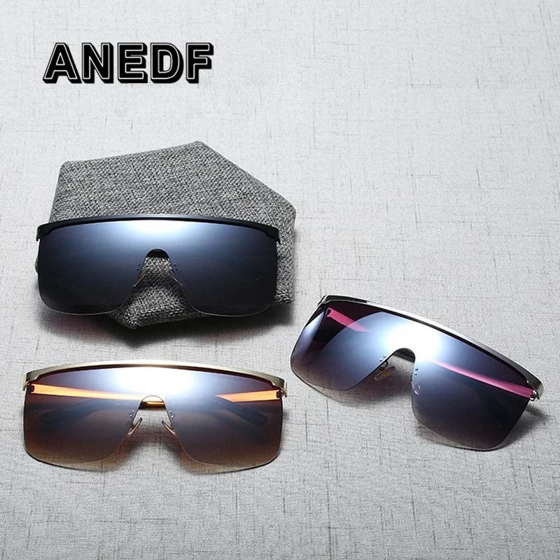 ANEDF Oversized Mask Sunglasses Men Women Fashion Brand Design Shades UV400 Vintage Glasses De Sol | Аксессуары для одежды