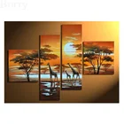 Diy 4 шт.компл. пейзаж дерево Жираф искусство ручной работы 5d алмазная вышивка diy 5d алмазная живопись Домашний декор настенные картины наклейка