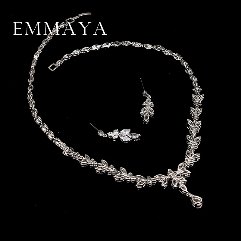 Emmaya роскошный кристалл циркона Наборы свадебных ювелирных изделий в африканском